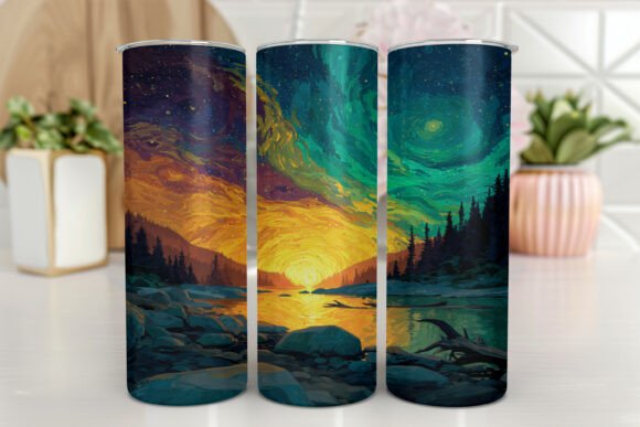 Alcohol Ink Northern Lights 20oz Tumbler