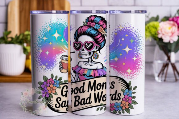 Bad Moms Skull Coffee Skinny Tumbler