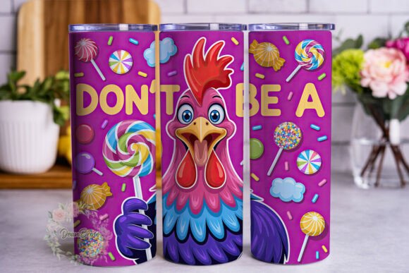 Candy Rooster 20oz Tumbler Wrap