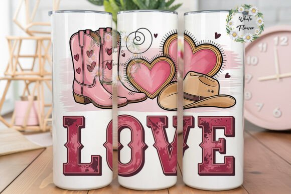 Country Love Hearts 20oz Tumbler Wrap