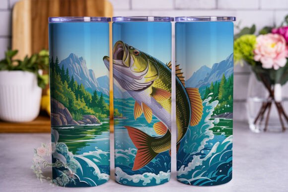Dynamic Fish Leap River 20oz Tumbler Wra