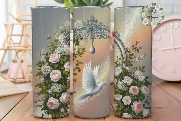 Elegant Floral Arch Dove 20oz Tumbler