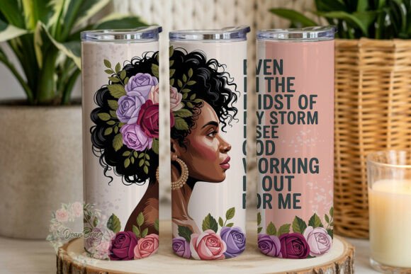 Empowered Woman Roses 20oz Tumbler Wrap