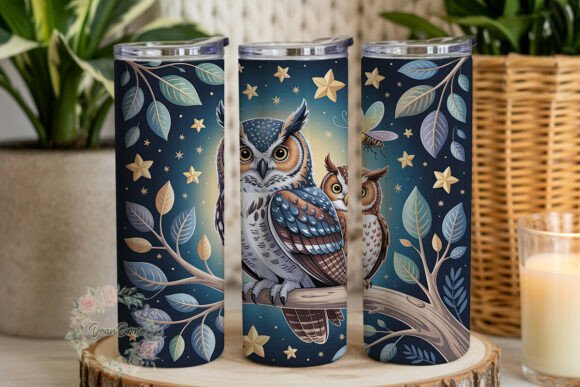 Enchanted Owls Starry Night 20oz Tumbler