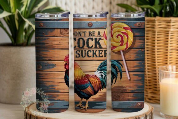 Funny Rooster Lollipop 20oz Tumbler Wrap