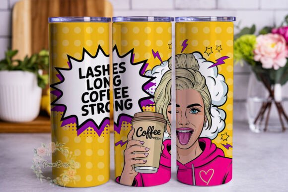 Lashes Long Coffee Strong 20oz Tumbler