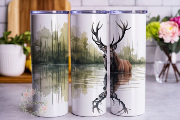 Majestic Deer Forest 20oz Tumbler Wrap