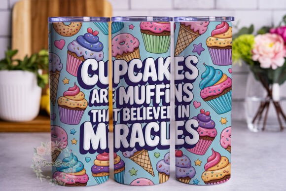 Miracle Cupcakes 20oz Tumbler Wrap