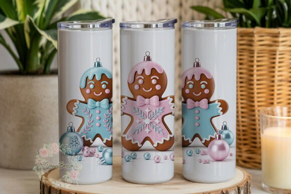 Pastel Gingerbread Friends 20oz Tumbler