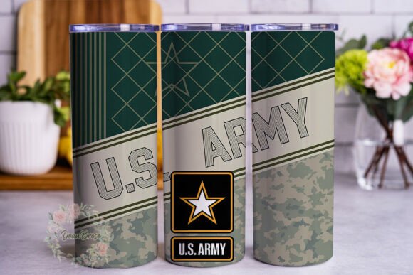 Patriotic Military Star 20oz Tumbler Wra