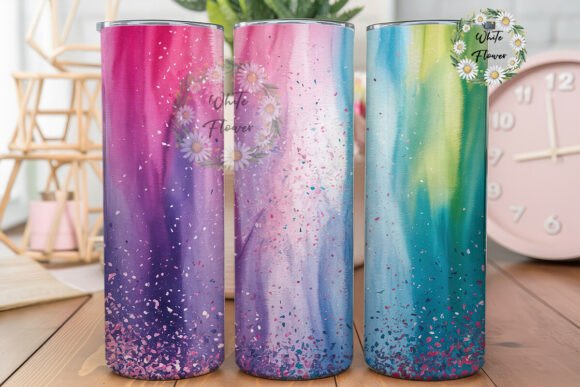 Pink Blue Glitter Gradient 20oz Tumbler