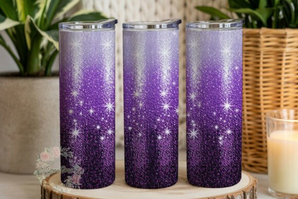 Purple Glitter Gradient 20oz Tumbler