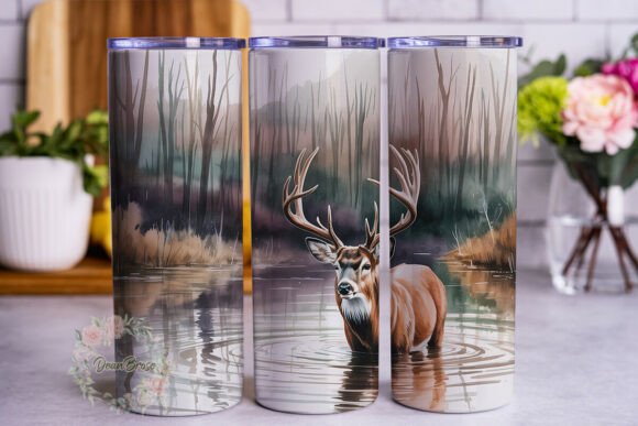 Rustic Forest Deer 20oz Tumbler Wrap