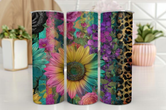 Sunflower Tumbler Wrap Purple Floral 20