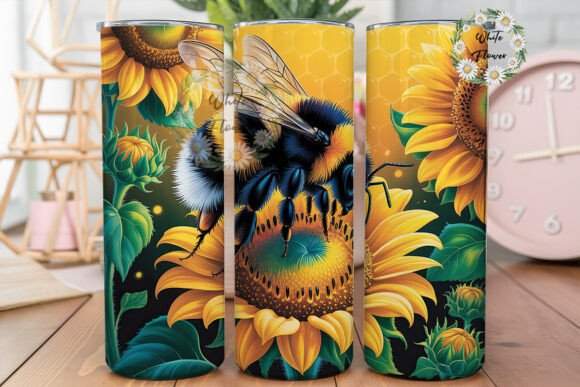 Sunny Bee Honeycomb 20oz Tumbler Wrap